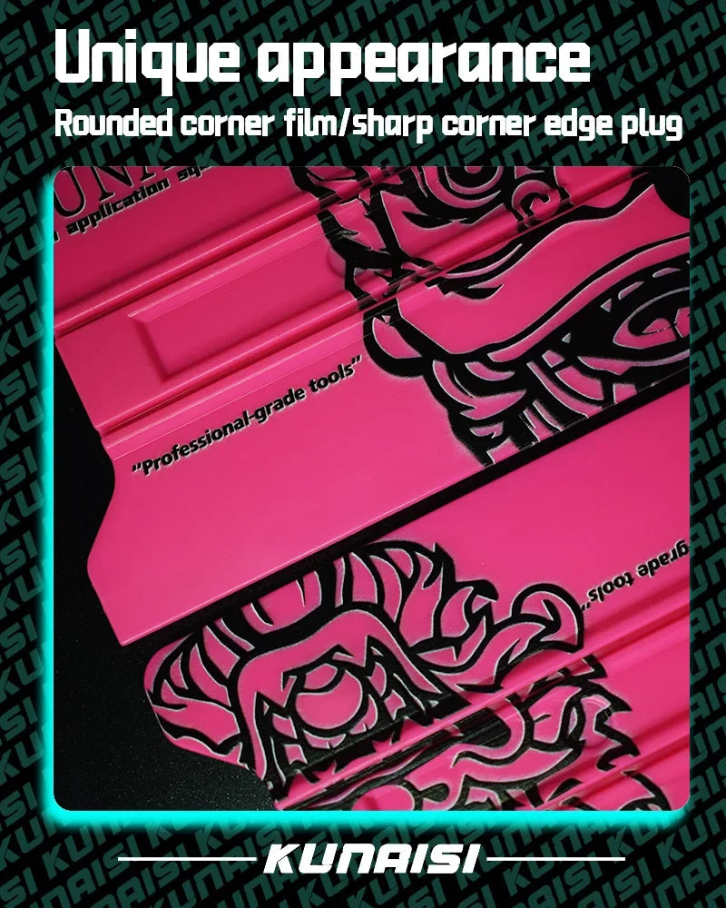 Pink rounded corner film/sharp corner edge plug tool for professional-grade tools