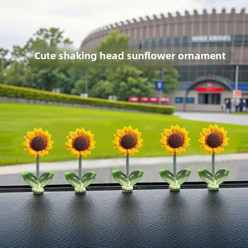 Swaying Sunflower Dashboard Ornament