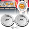 Stainless steel mounting bracket for a watermelon light, used on trucks and trailers.