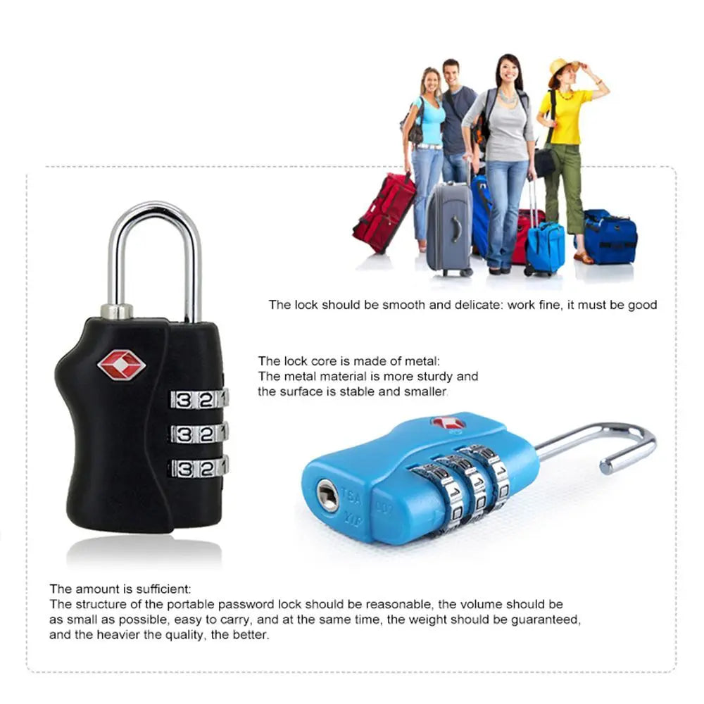 TSA-Approved 4-Dial Combination Travel Lock