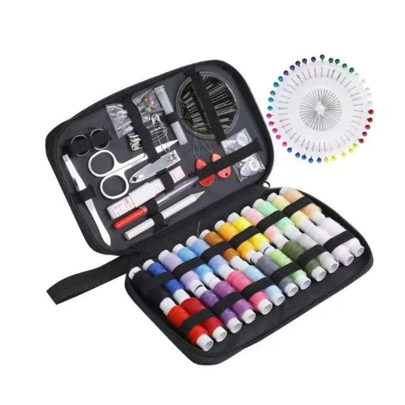Compact Travel Sewing Kit with Zippered Organizer