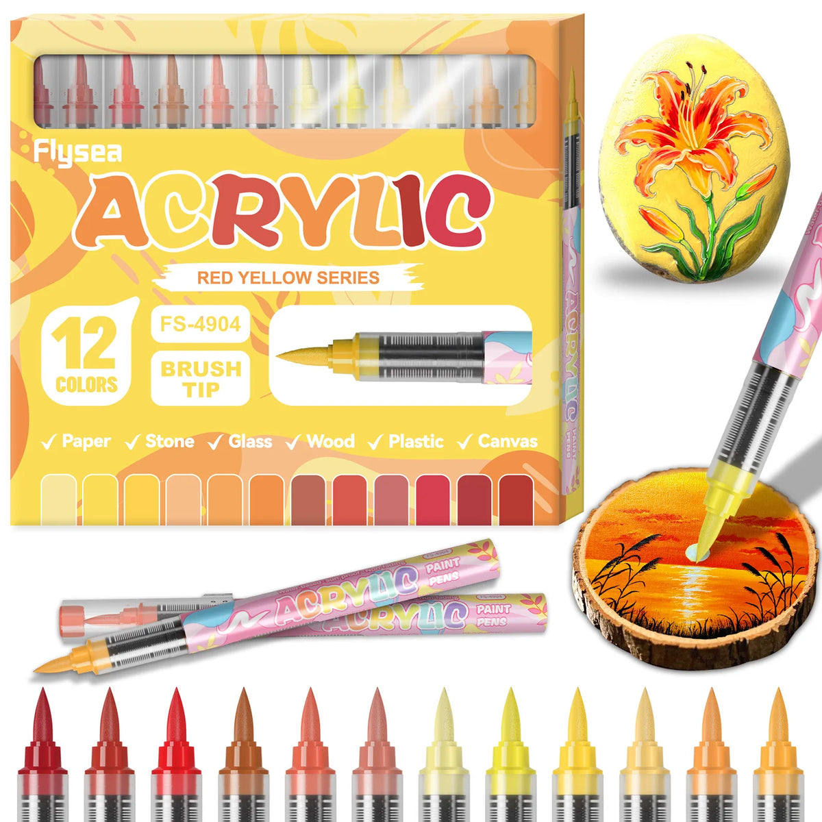 Professional Soft Tip Acrylic Marker Set