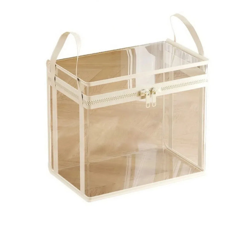 Transparente PVC-Aufbewahrungskorb für Stofftiere mit Griff