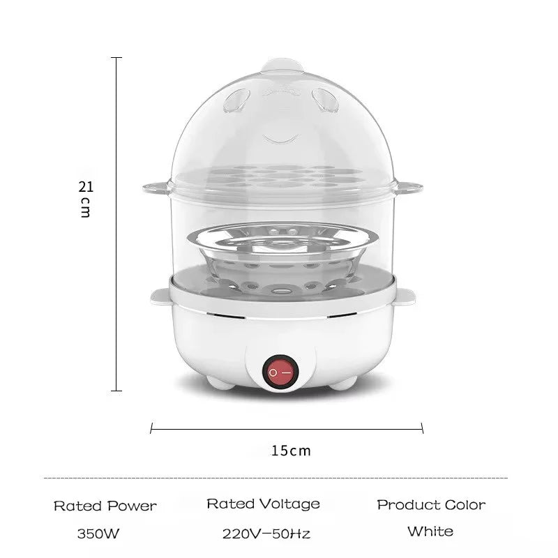 Double-Layer Electric Egg Cooker & Steamer