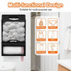 Black wall-mounted multi-functional bag holder dispenser for storing mesh bags, garbage bags, underwear, socks, and plastic b