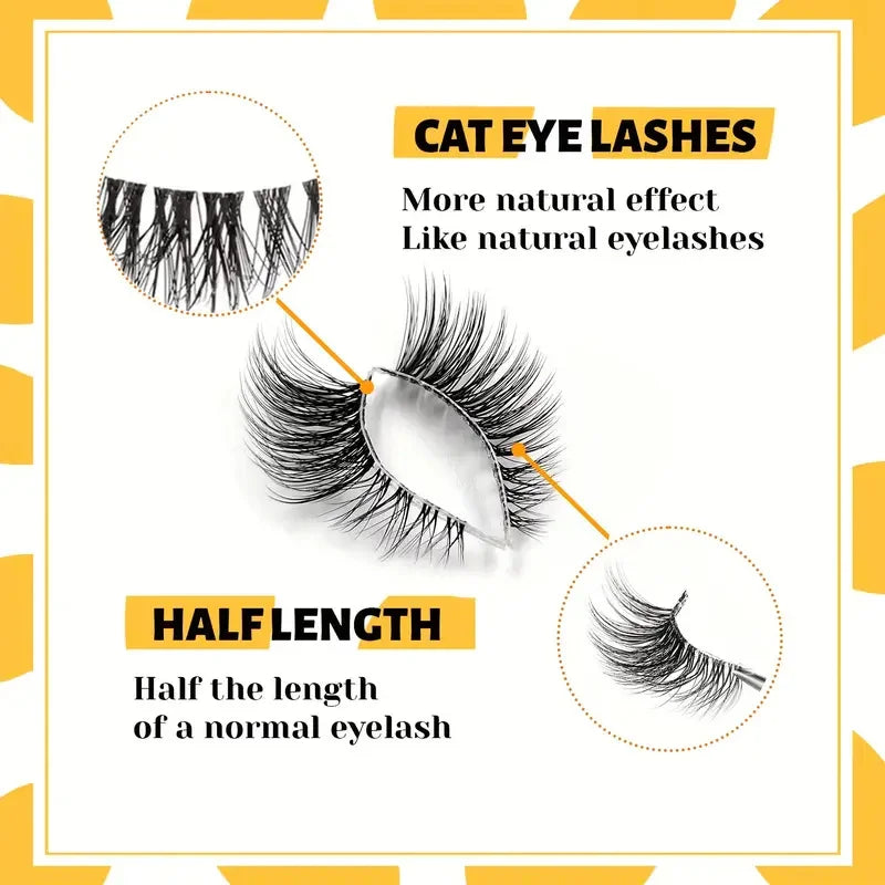 10er-Pack Wispy Cat-Eye-Kunstwimpern