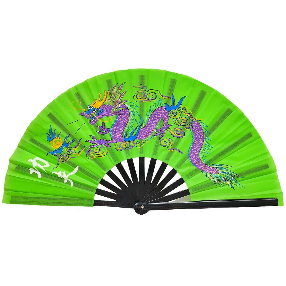 Traditional Bamboo Tai Chi Performance Fan with Protective Cover