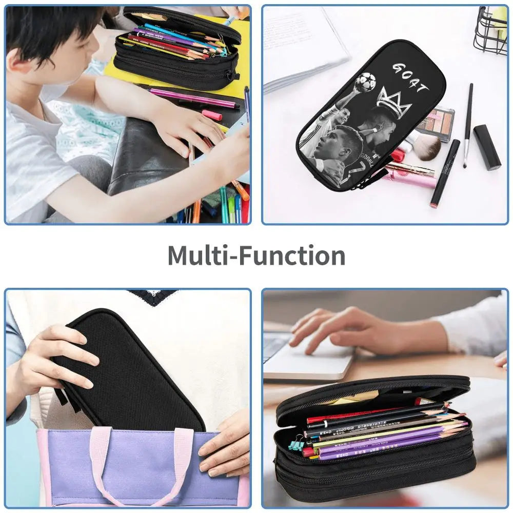 Soccer Star Pen Case – Large-Capacity Pencil Pouch