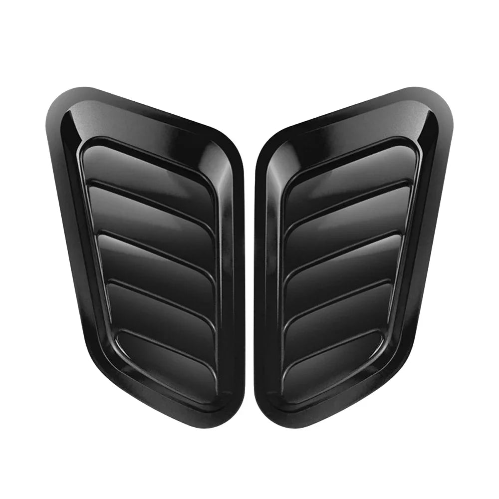 Carbon Fiber Style Car Hood Scoop Vent Covers (Pair)