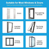Various types of window and door locks including out-opening, inverted, top-hung, sliding, and inward opening designs.