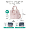 Insulated Double-Deck Lunch Tote with Leakproof Lining