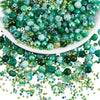 Mixed Size Green Czech Glass Seed Beads for Jewelry Making