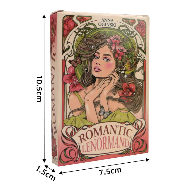 Romantic Lenormand Oracle Card Deck – Art Nouveau Floral Design