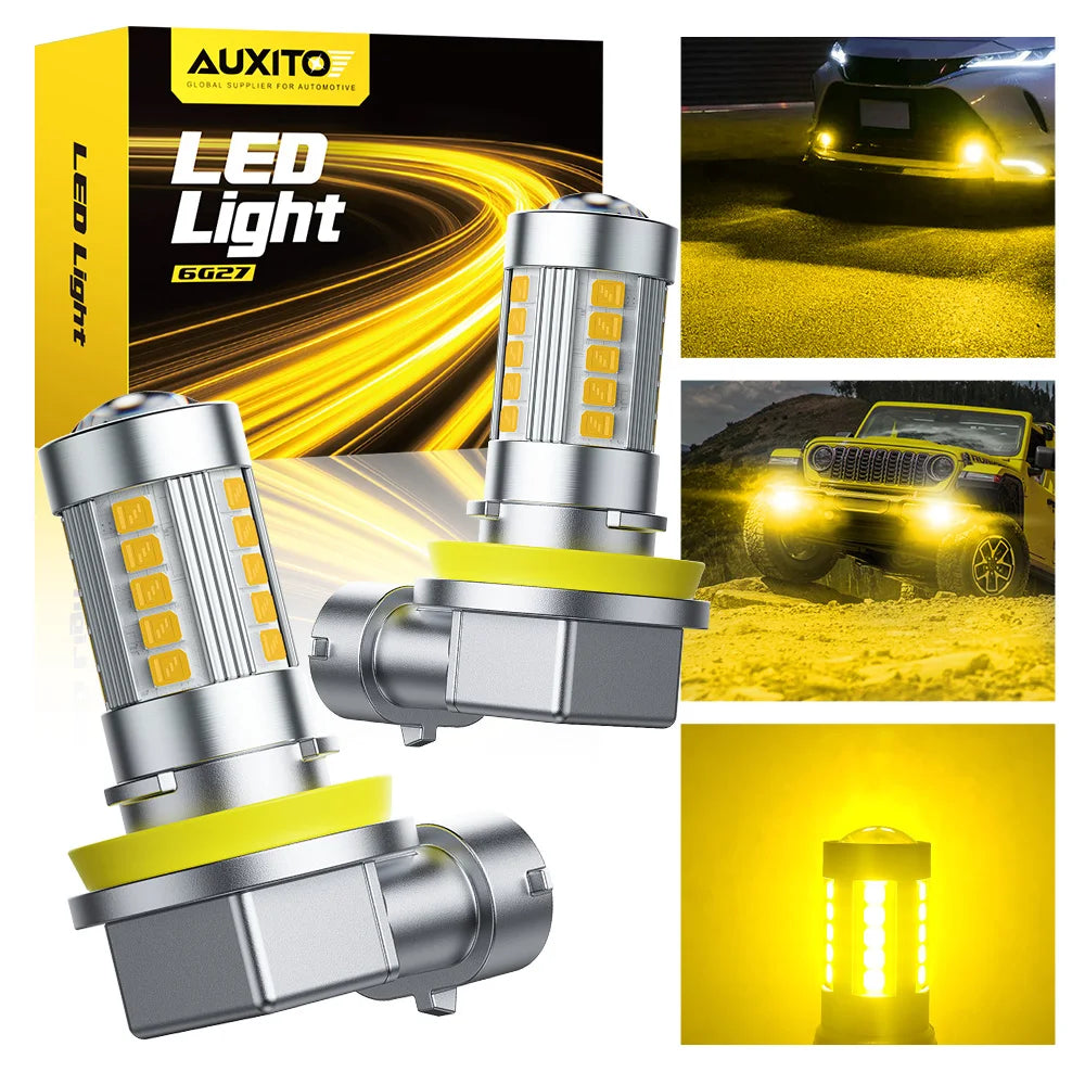LED Fog Light Bulbs with CANBUS Anti-Flicker Technology