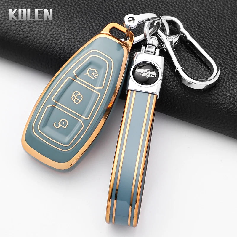 Silicone Car Key Fob Cover for Ford Focus, Mondeo, Fiesta, Kuga, and More