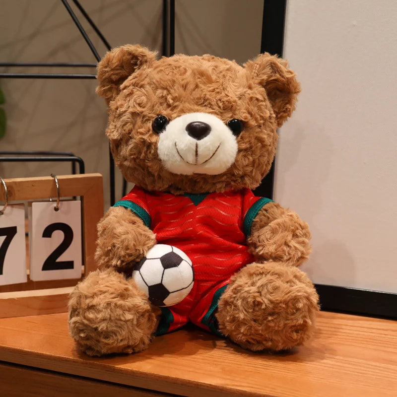 Kawaii Football Bear Plush Toy