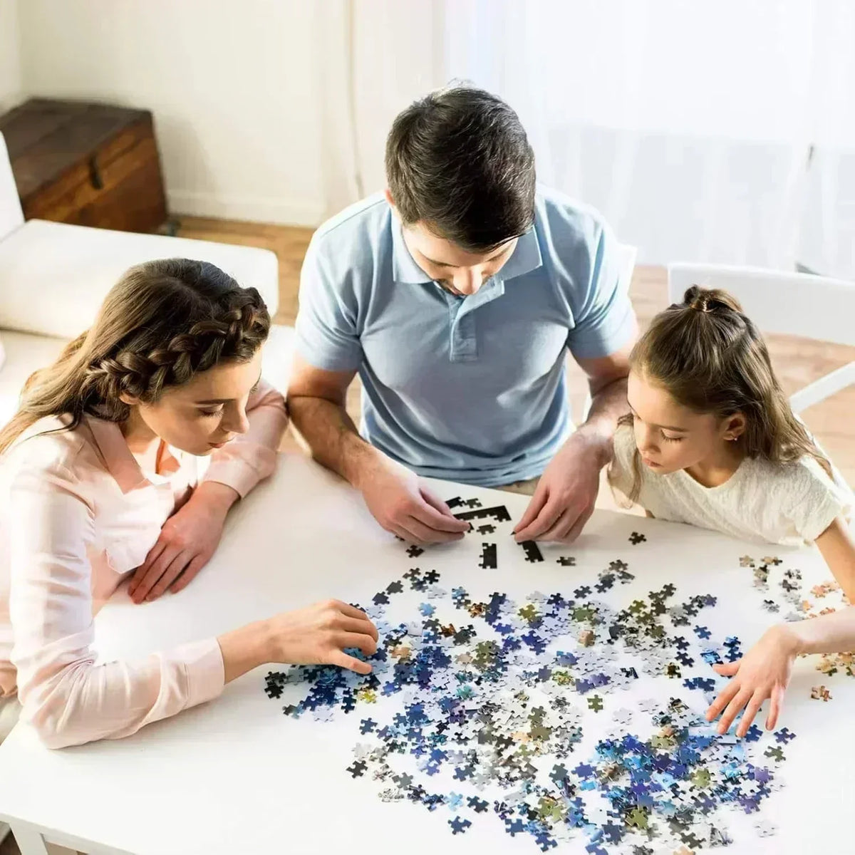 Virgin Mary in Flowers Jigsaw Puzzle – Faith-Inspired Art for Relaxation & Home Decor