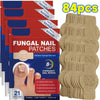 A package of 84 fungal nail patches for overnight nail repair with instructions.