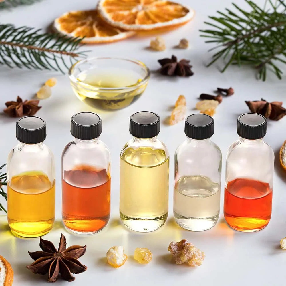 Mini Clear Glass Bottles with Lids for Potions, Shots & Essential Liquids