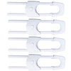 White adjustable U-shaped child safety cabinet locks for knob handles