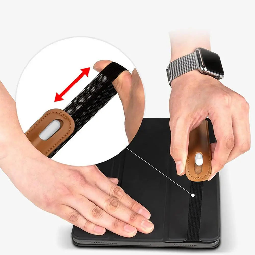 Leather Stylus Pen Sleeve with Elastic Band