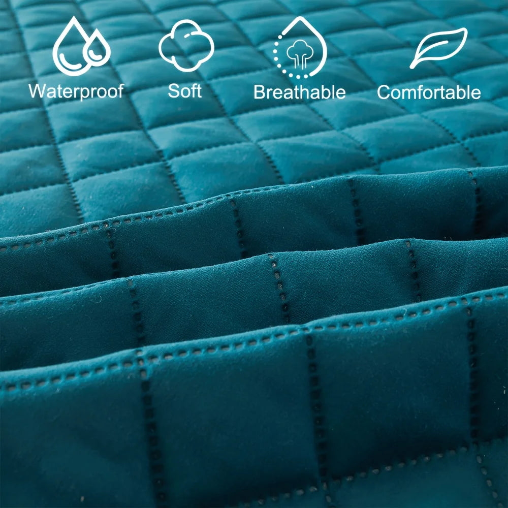 Quilted Waterproof Mattress Protector Fitted Sheet