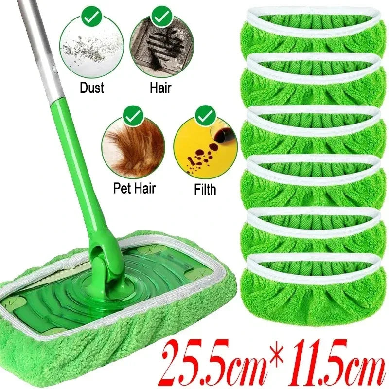 Reusable Microfiber Mop Pads for Wet & Dry Cleaning