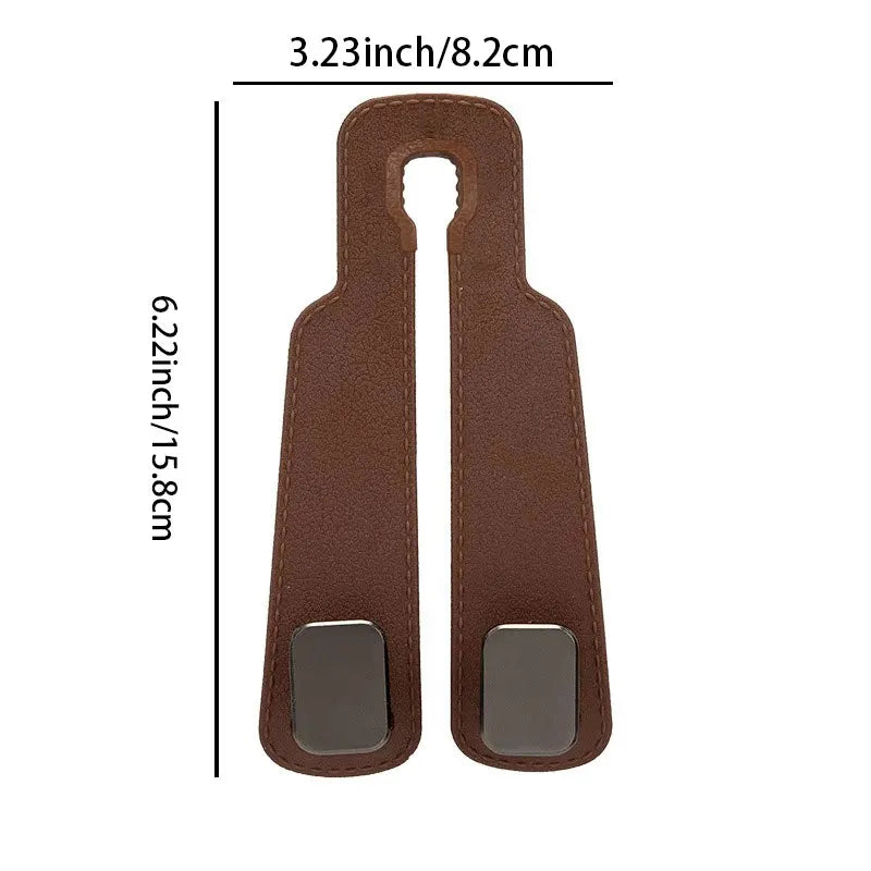 Car Headrest Hooks - Set of 2 Seat Back Organizers