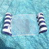 Striped Inflatable Lounge Chair with Net Backrest