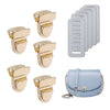 Gold Metal Snap Clasps for Handbags, Purses, and DIY Craft Projects