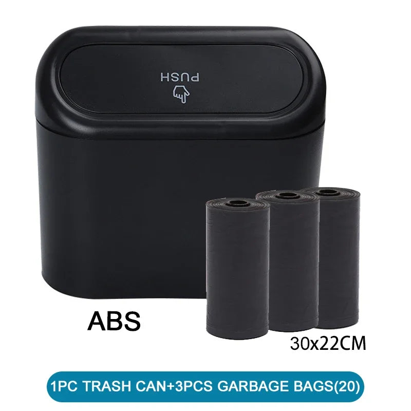 Compact Leak-Proof Car Trash Can