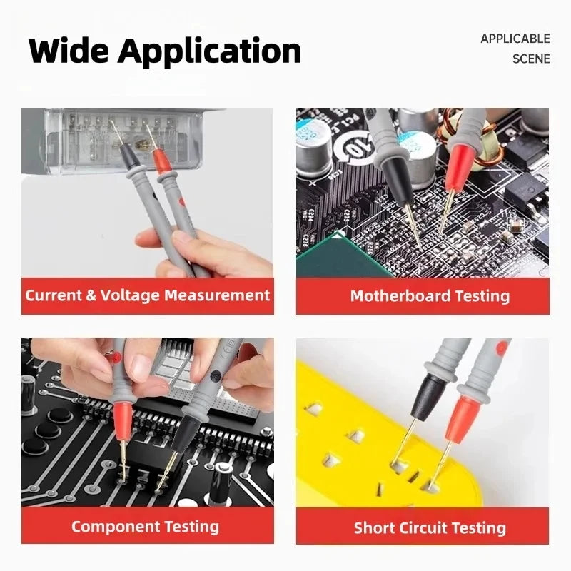 Multimeter Test Lead Kit with Needle-Tip Probes