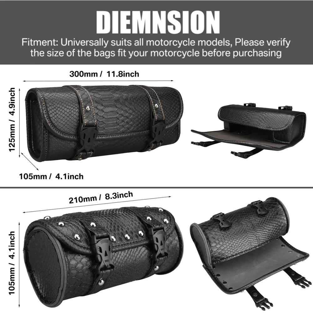 Motorcycle PU Leather Utility Saddlebag