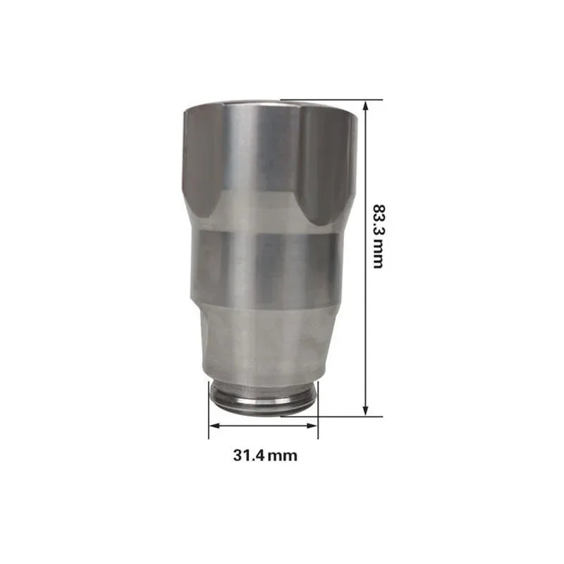 A silver airless sprayer pump plunger rod and valve repair kit with dimensions 83.3 mm by 31.4 mm.