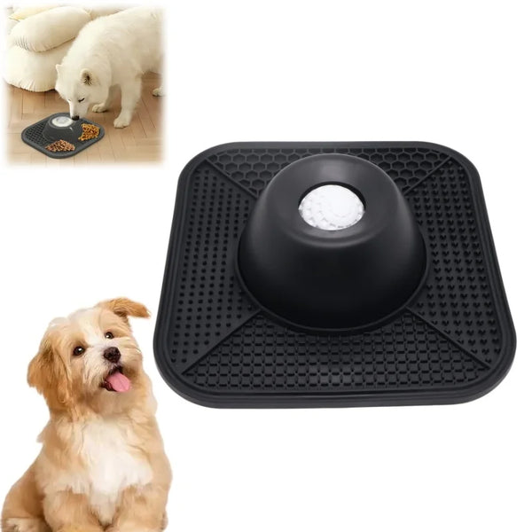 Interactive Slow Feeder Bowl with Suction Base