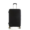 Black stretchy suitcase cover protector for 18-32 inch luggage with a silver handle.