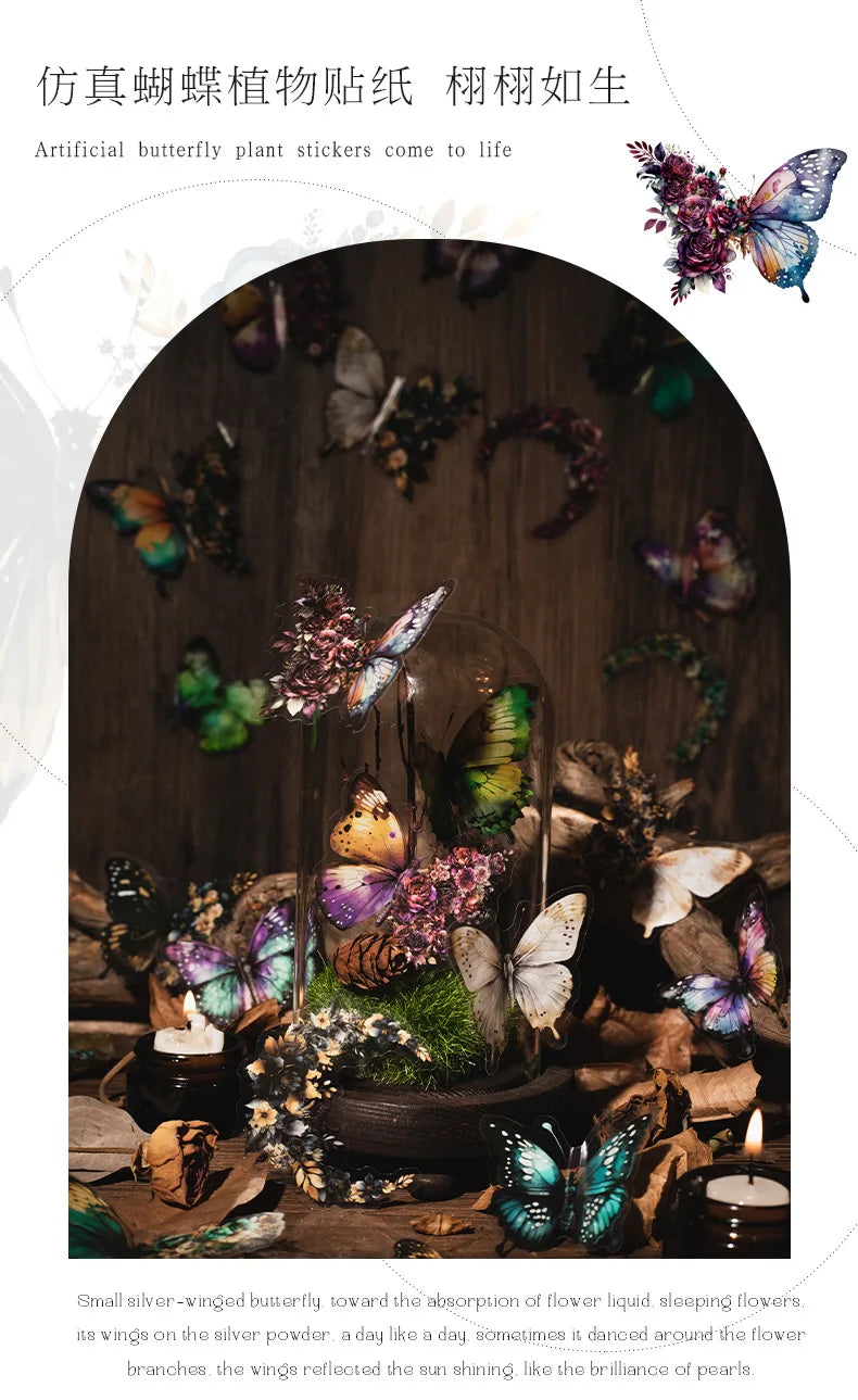 Butterfly & Flower Decorative Sticker Pack (30-Piece Set)