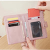 Women's Retro Tri-Fold Wallet with Large Capacity and Dual Zippers