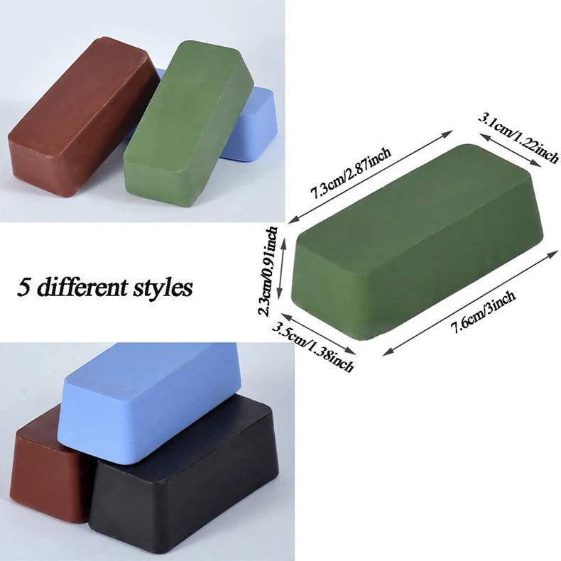 6-Color Metal Polishing Wax Bar Set for Mirror Finish