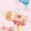 Rocket Bubble Gun with Lights - 32 Holes Automatic Blower for Kids
