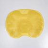 Yellow anti-slip silicone shower scrubber and massage pad for feet and back