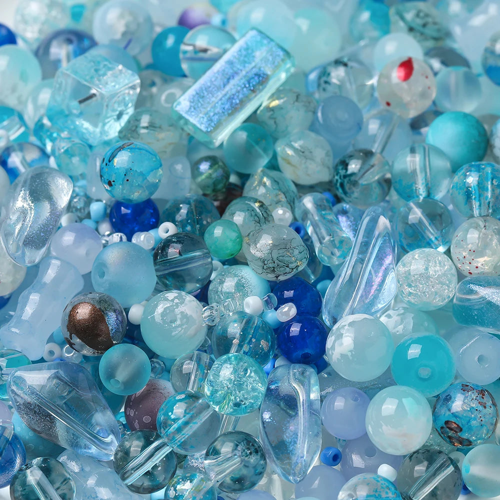 50g Colorful Glass Mix Beads for Jewelry Making