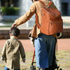Leather-Look 20L Diaper Backpack with Stroller Straps