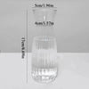 Clear Striped Plastic Flower Vase for Desk & Home Decor