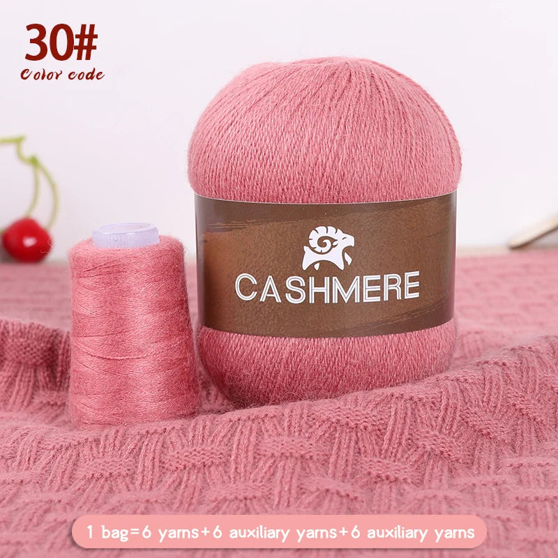 Premium 100% Cashmere Yarn 6-Skein Set for Knitting