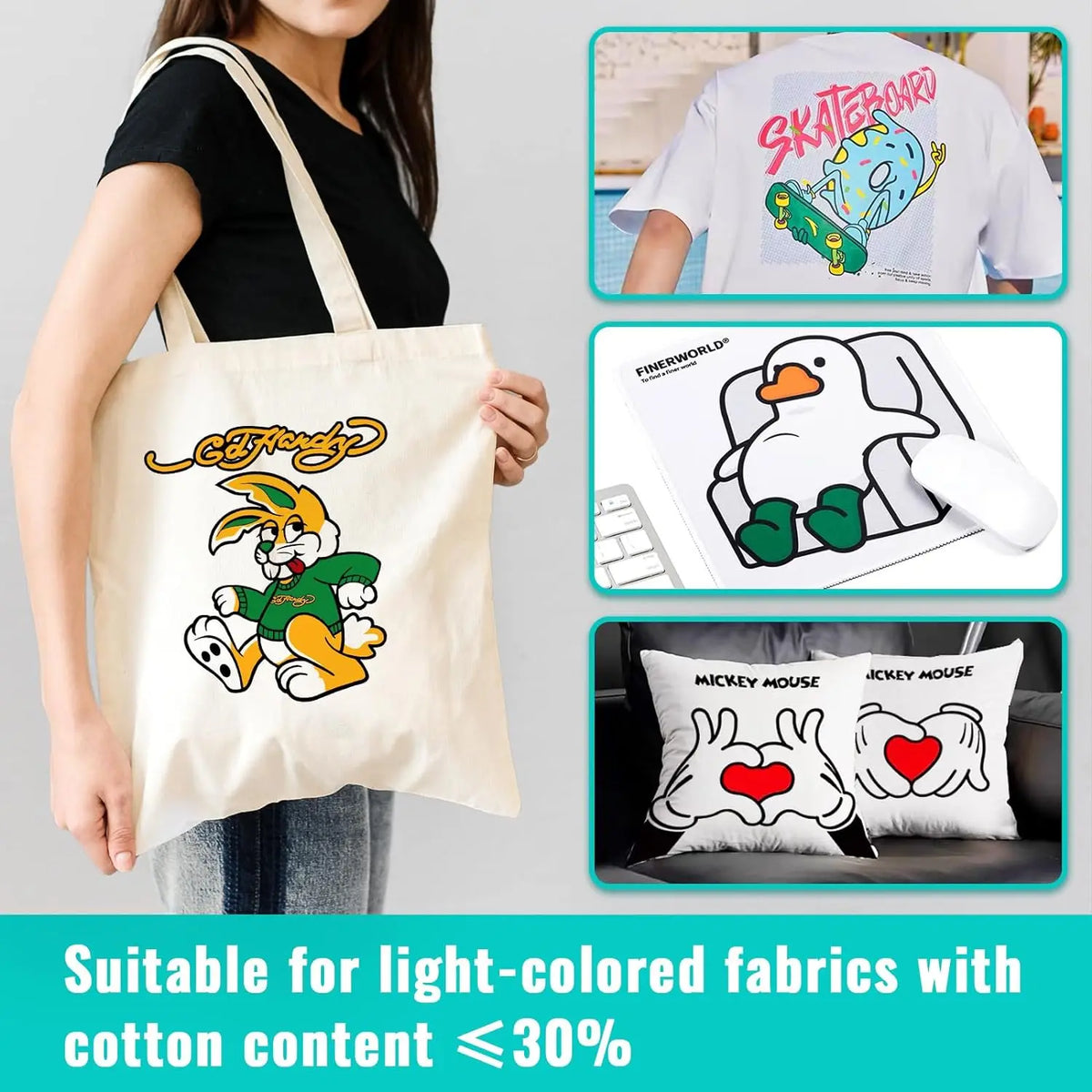 A pack of 100 sheets of A4 sublimation paper for inkjet printers