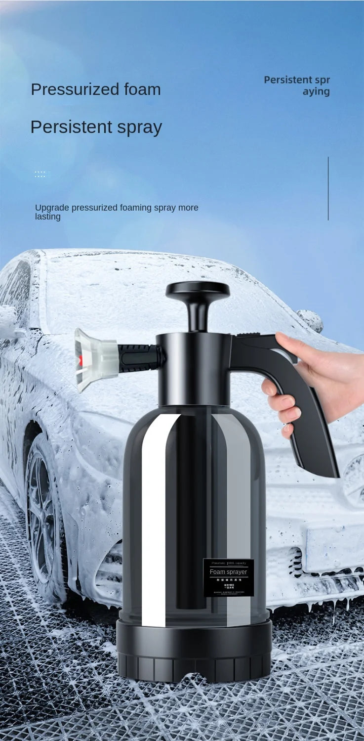 2L Hand Pump Foam Sprayer with 3 Nozzles – Snow Foam Car Wash Applicator
