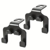 Black car back seat phone holder and organizer hook designed for secure placement.