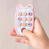 Baby Teething Gloves with Cartoon Bear Design
