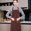 Canvas Cotton Cooking Apron with Adjustable Halter Neck and Large Pockets